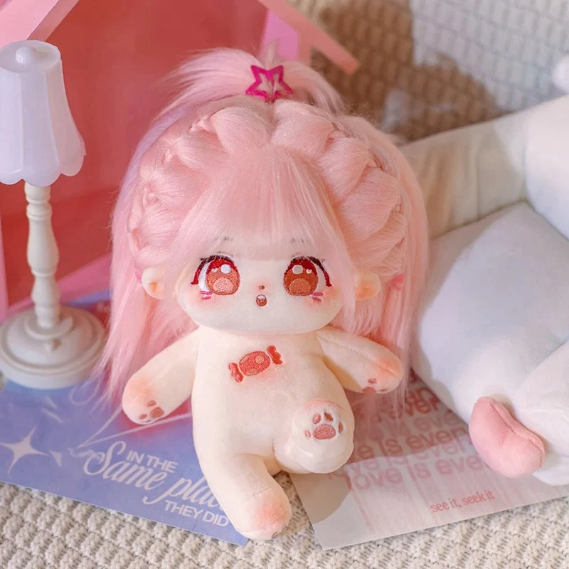 

20cm Idol Doll Sweet Strawberry Candy Star Dolls Plush Toys Kawaii Stuffed Anime Customization Figure Cotton Baby Doll Girl Gift
