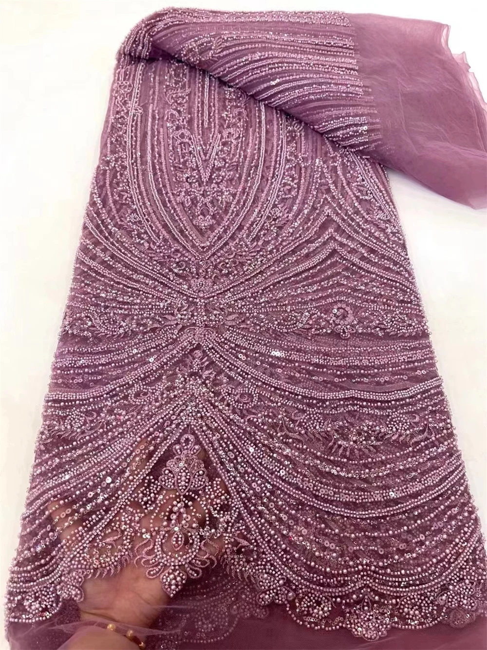 

Африканские блестки, бисерные кружевные ткани 2024, Высококачественная французская нигерийская кружевная ткань для шитья свадебного платья