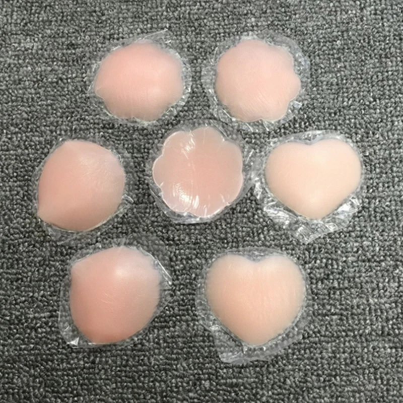 Women's Push Up Bras Self Adhesive Silicone Strapless Invisible Bra Reusable Sticky Breast Lift Tape Rabbit Nipple Cover Bra - 200574005
