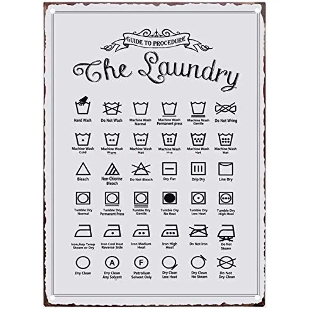 

Procedure The Laundry Retro Vintage Tin Sign Country Home Decor for Laundry Room Washroom Bathroom
