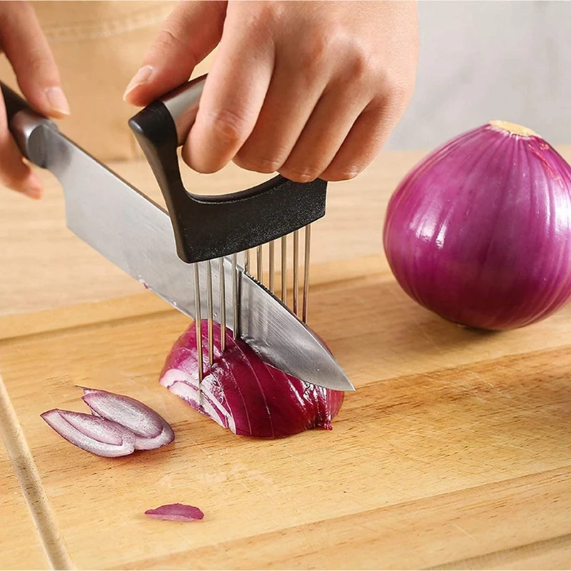 1X Small Charging Fully Automatic Garlic Cutting And Pounding Garlic Machine & 2Pcs Assistant Slicer Onion Holder Slicer