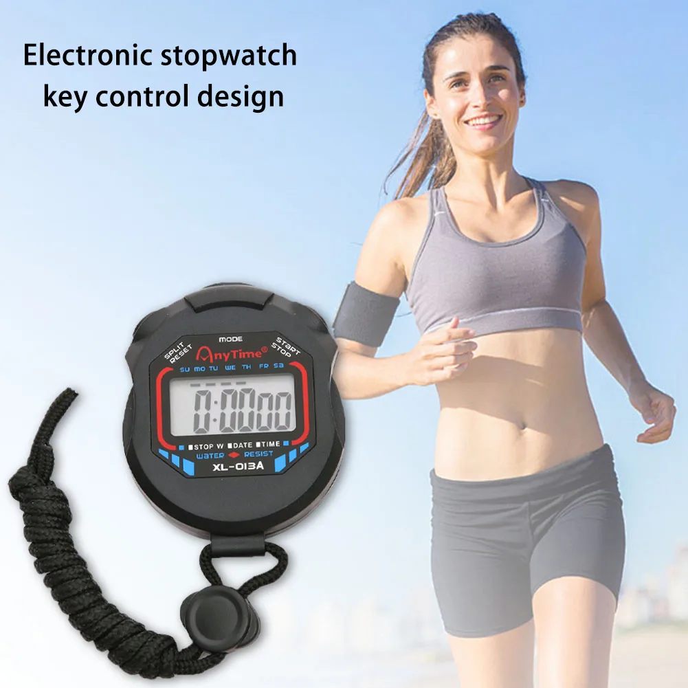 Multi-Function Electronic Stopwatch Sports Stopwatch Timer Waterproof Handheld Chronometer for Fitness Coaches and Referees