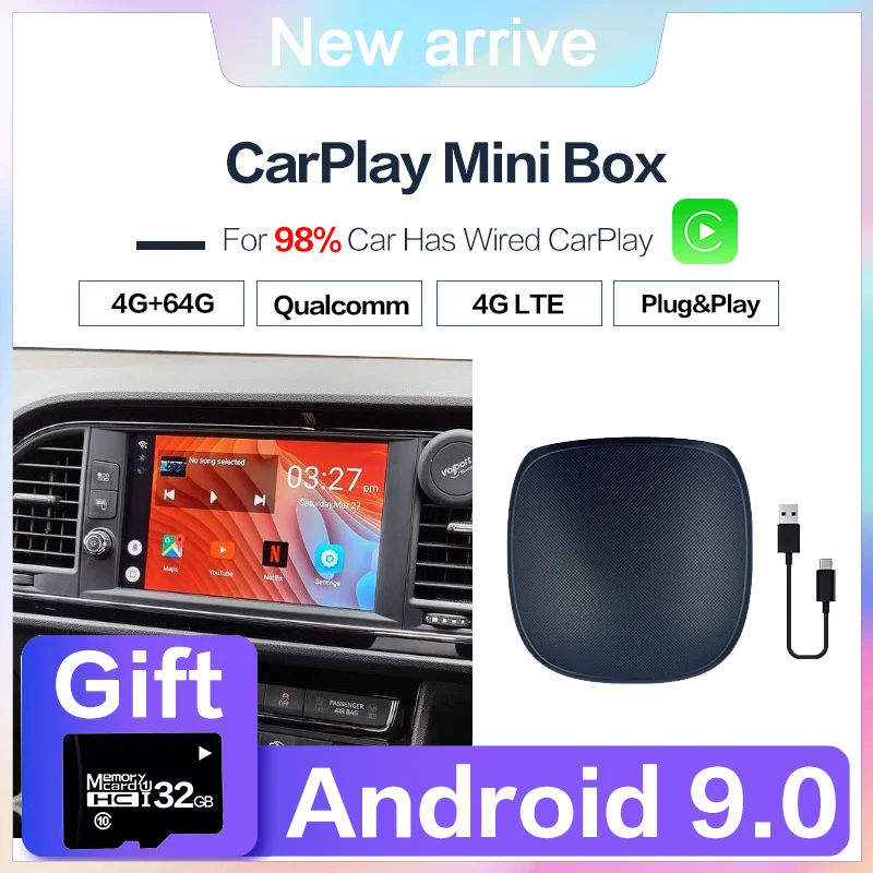 Carplay Ai Box Mini Android Box Apple Car Play Wireless Android Auto Per Volvo Ford Benz Vw Netflix Car Multimedia Play Ux999