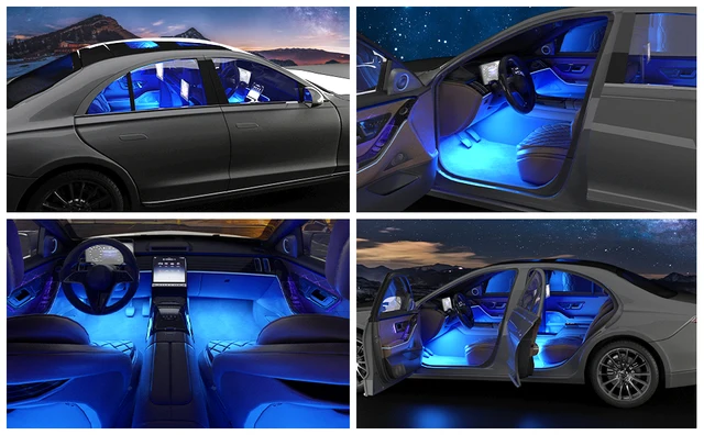 Kit Luci LED Interni Auto Yilaie - 16 Milioni Colori, Controlle APP, Modalità Musica, Ricarica USB - Foto 2