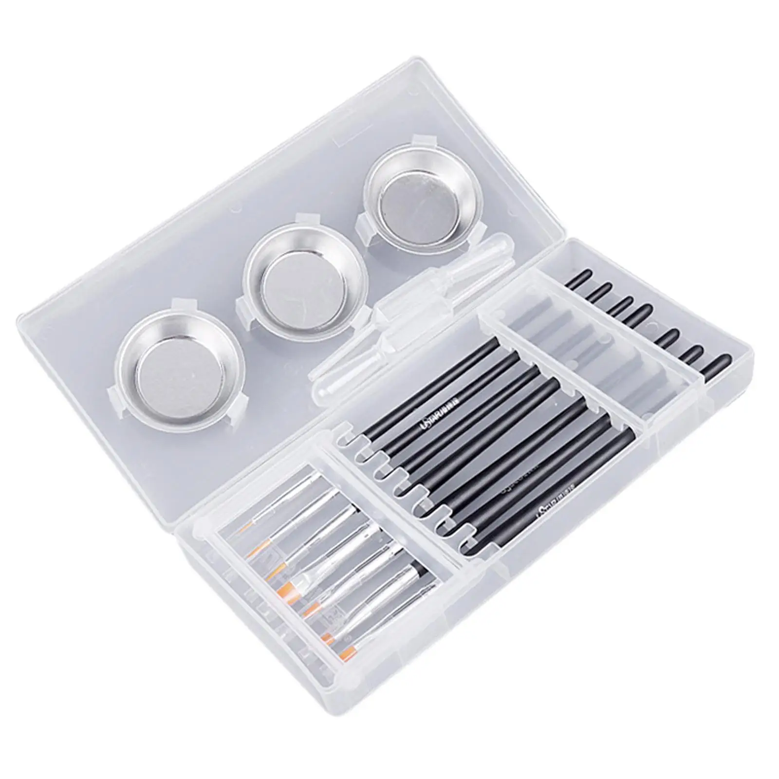 Painting Brush Palette Set Washable Model Coating Tool for DIY Crafts Model Painting Kids or Adults Oil Watercolor Hobby Paint
