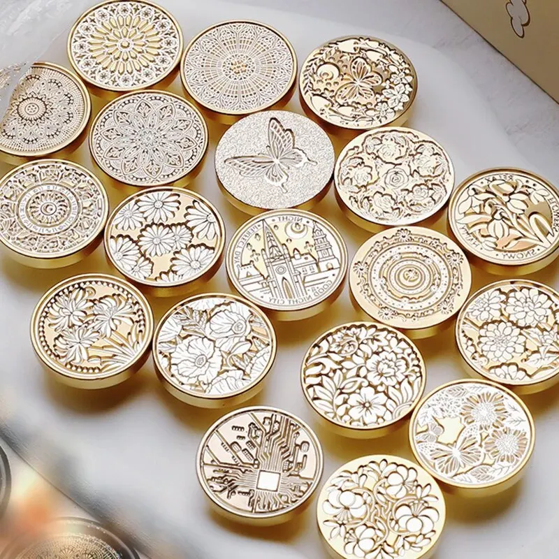 Wax Seal Stamp 1pc 30mm Vintage Sealing Stamp Head Cards Envelopes Wedding Invitations Gift Packaging Scrapbooking