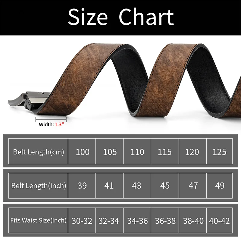 Waist Mens Belt Size Conversion Chart 105 Cm Belt Sizing Chart