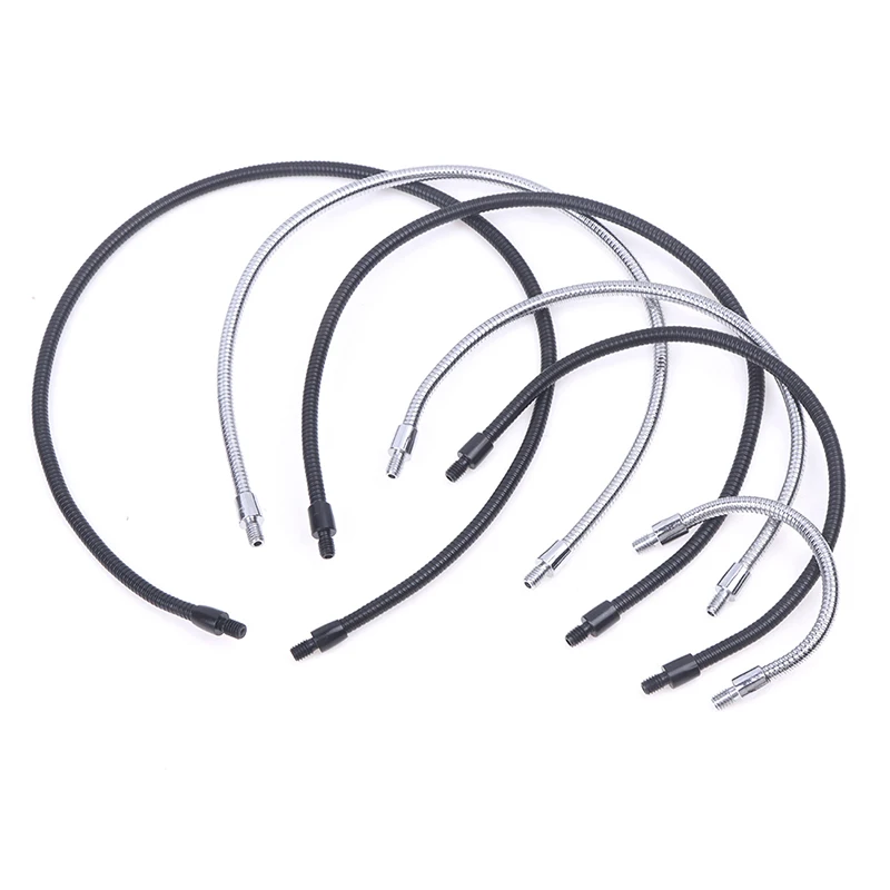 10/20/30/40cm LED Gooseneck M4 Black Silver Microphone Positioning Hose Two External Teeth M4 Flexible Snake Tube