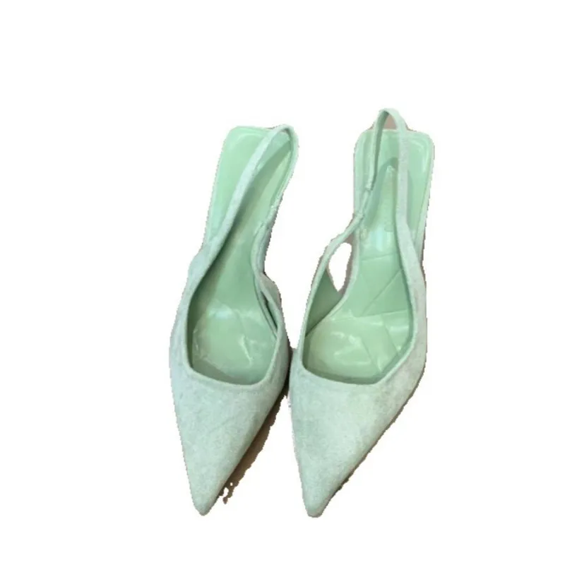 Women High Heels Pointed Toed Pumps Stiletto Slingback Shallow Weddings Bridal Shoes