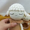 Baby Pacifier Clip Crochet Sheep Handbell Teething Rattle Dummy Chain Boy Girl Unisex Teether Infant Shower Gift 4