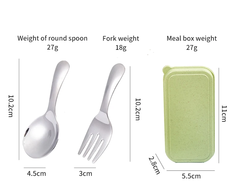Description Picture 5 of itemMini 2 PCS Portable Spoon Fork Tableware Outdoor Camping Stainless Steel Cutlery Set for Lunch Hiking Camp Cooking Supplies