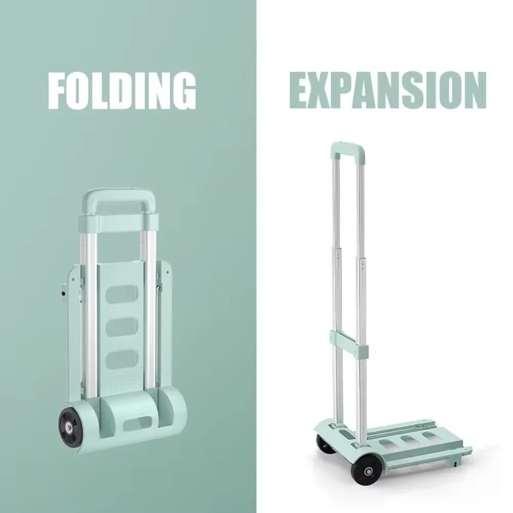 Luggage Cart Portable Shopping Cart Household Folding Handcart Express Delivery Shopping Grocery Small