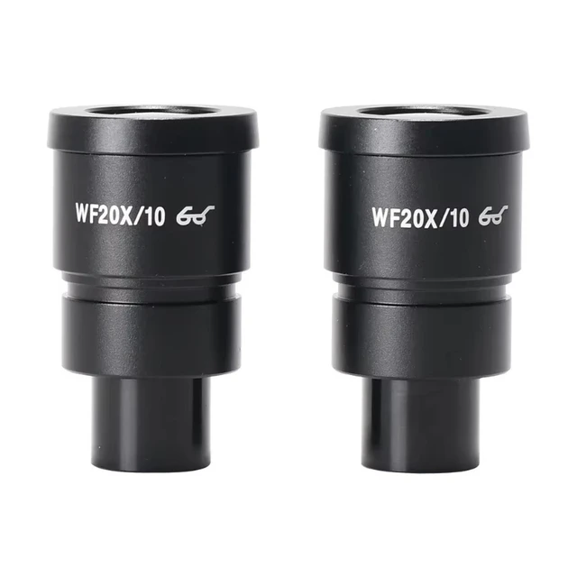 RF4 Pair of 20X/10mm 10X/22mm Adjustable/non-adjustable Binocular and Tri-optic Optical Stereo Microscope Accessories Eyepieces 2