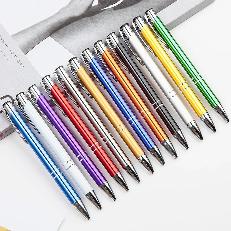 100pcs/lot Hot Sell Metal Ballpoint Pen Support Advertising Personalized Pen Advertising Promotional Gift