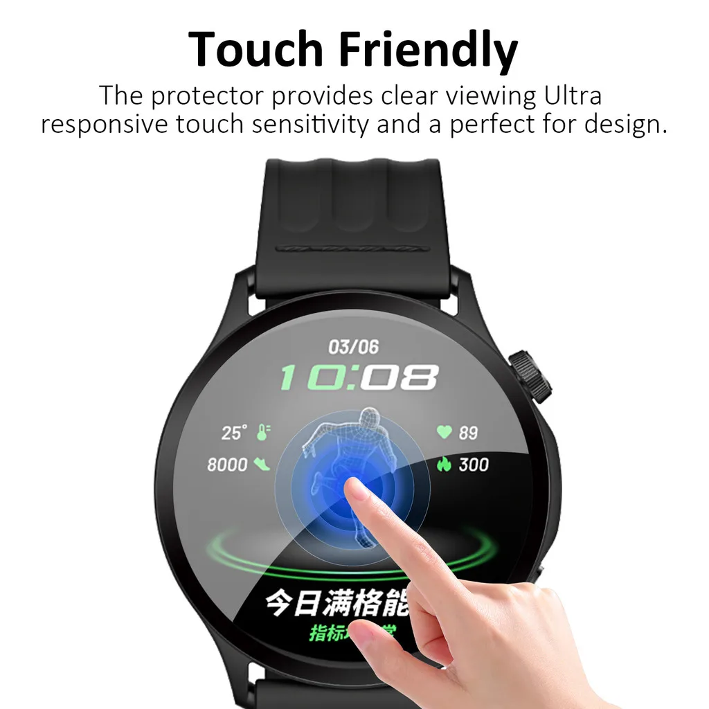 HD Clear Full Coverage Screen Protector Film - Anti-scratch Smartwatch Accessory
