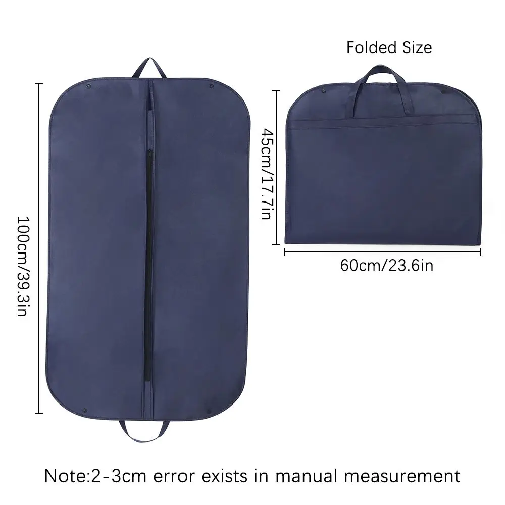 Travel Long Dress Garment Carrier Bag Suit Bags Non-Woven Clothes Dust Cover Hanging Clothes Storage Bag 5