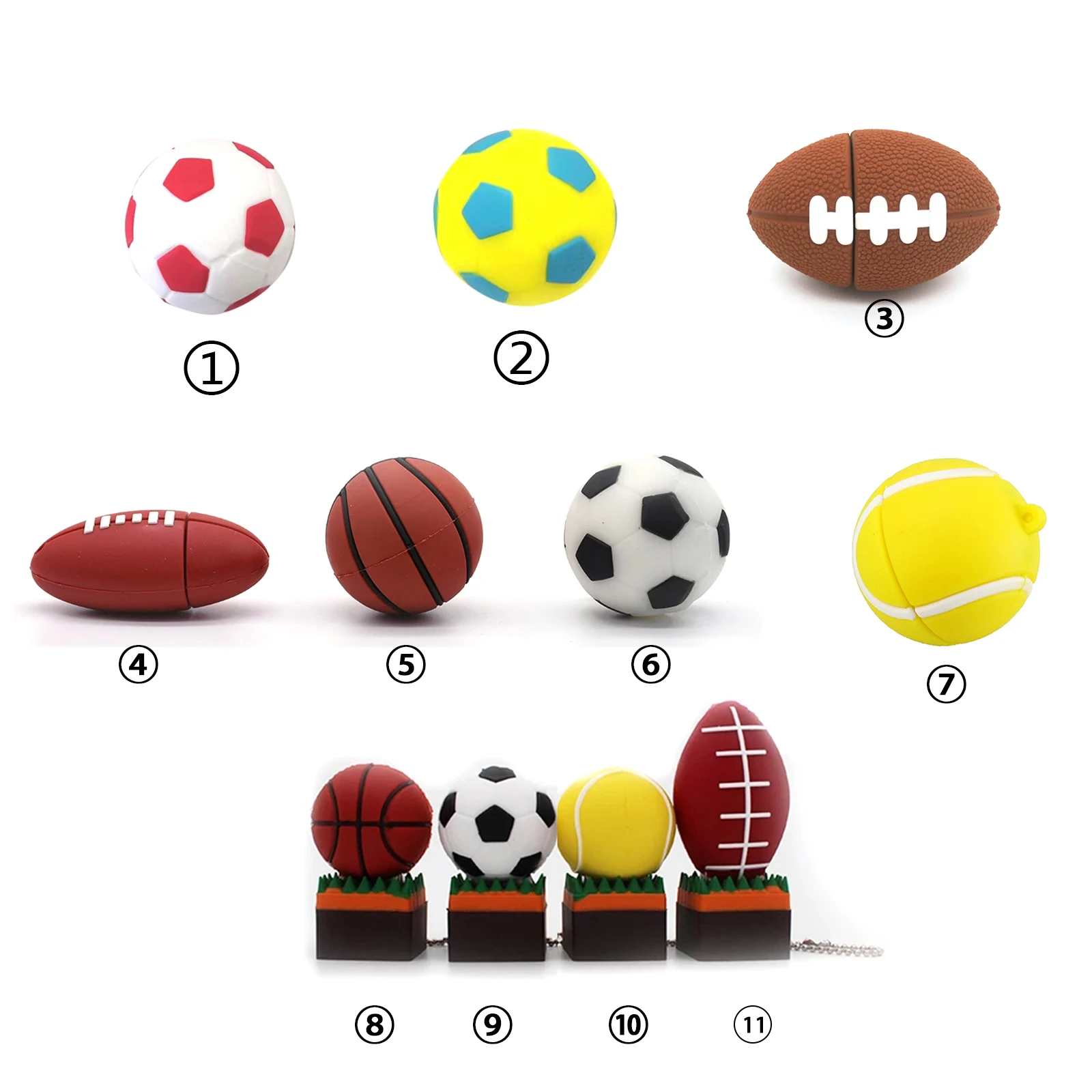 Football basketball rugby tennis pen drive  pendrive Usb flash drive Usb memory usb stick 4gb 8gb 16gb 32gb 64gb 128gb gifts