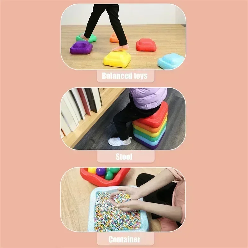 3 Pieces Early Childhood Education Stone Sense Training Equipment Focus on Training Balanced Stone Toys
