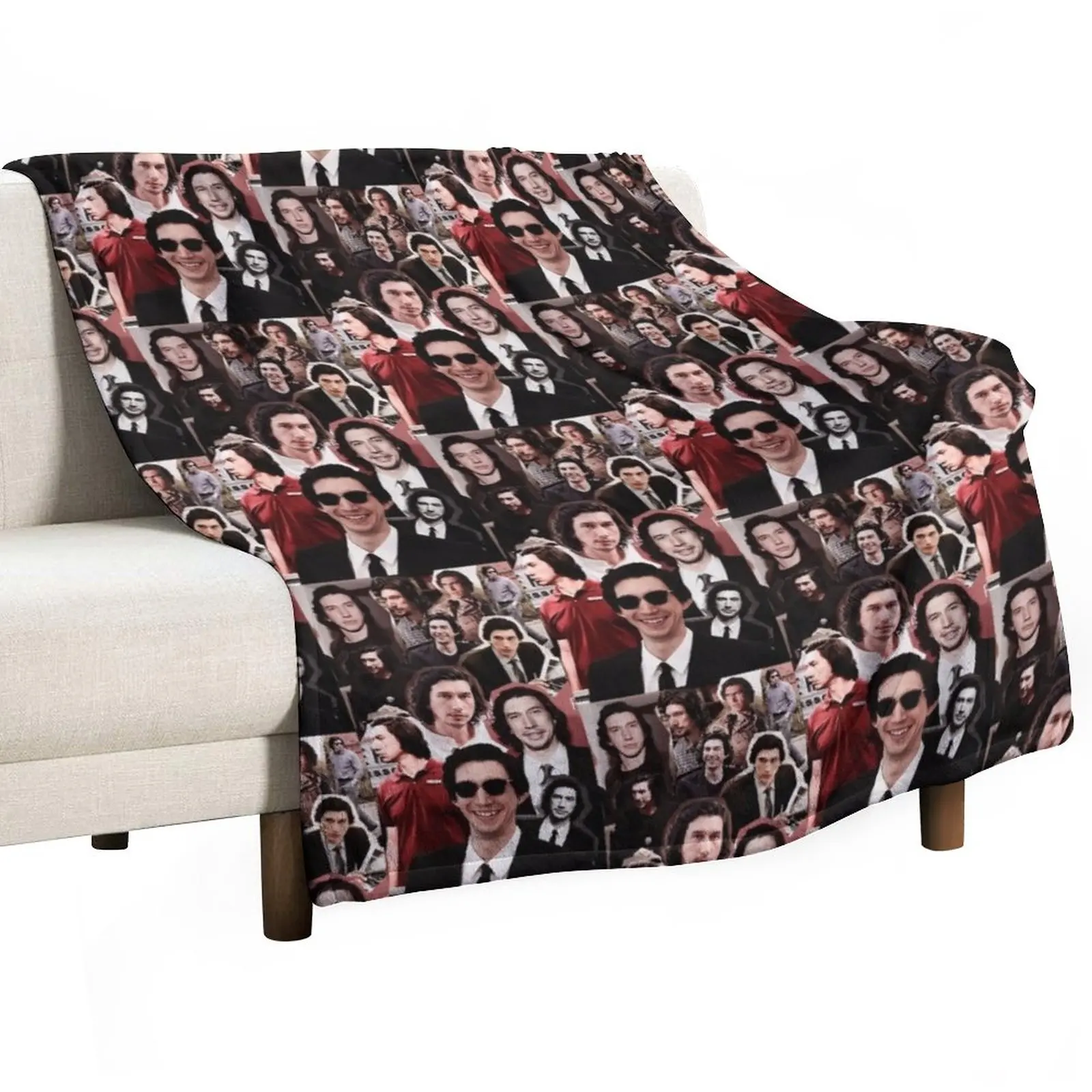

New ADAM DRIVER -- 2018 Collage Throw Blanket sofa Sofas Flannels Blanket