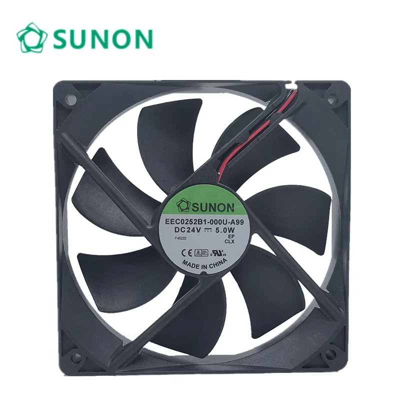 For Sunon EEC0252B1-000U-A99 24V 5w 1 Converter Cooling Fan 2Lines 12cm 120*120*25mm