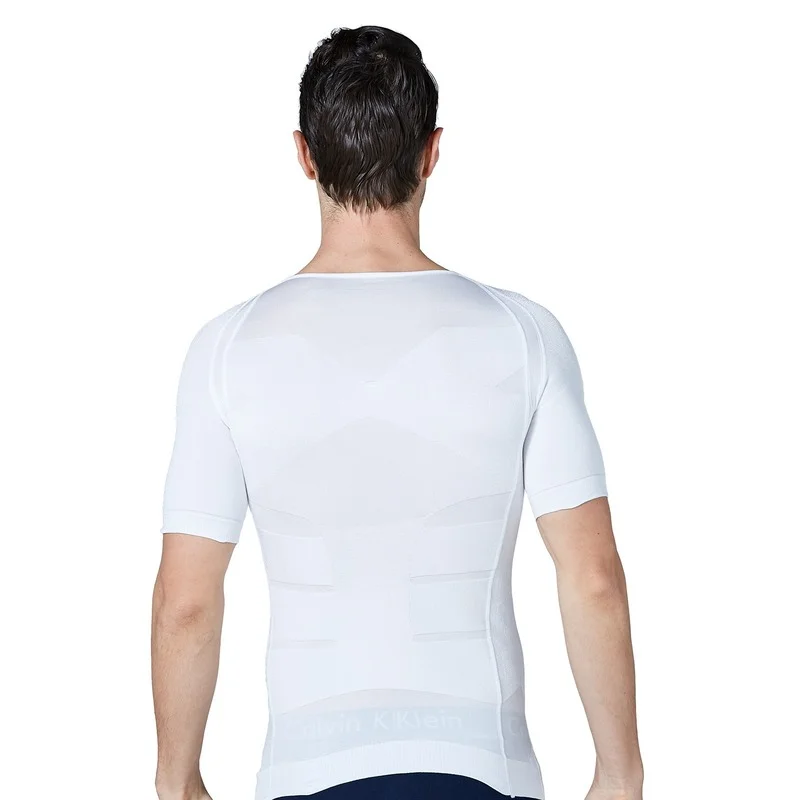Men Body Shaper T-shirt Short-sleeved Corset  Abdomen Upgrade Body Shaper