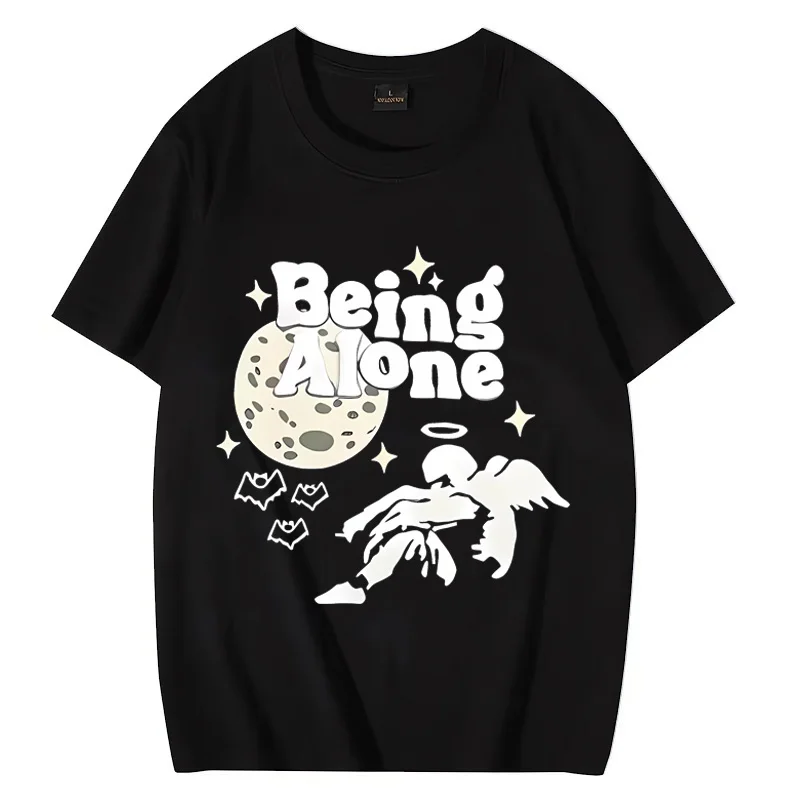

Being AIone Graphics print T Shirt Men Women Summer 2023 Casual streetwear 100% Cotton Short Sleeve Unisex Tee Shirt
