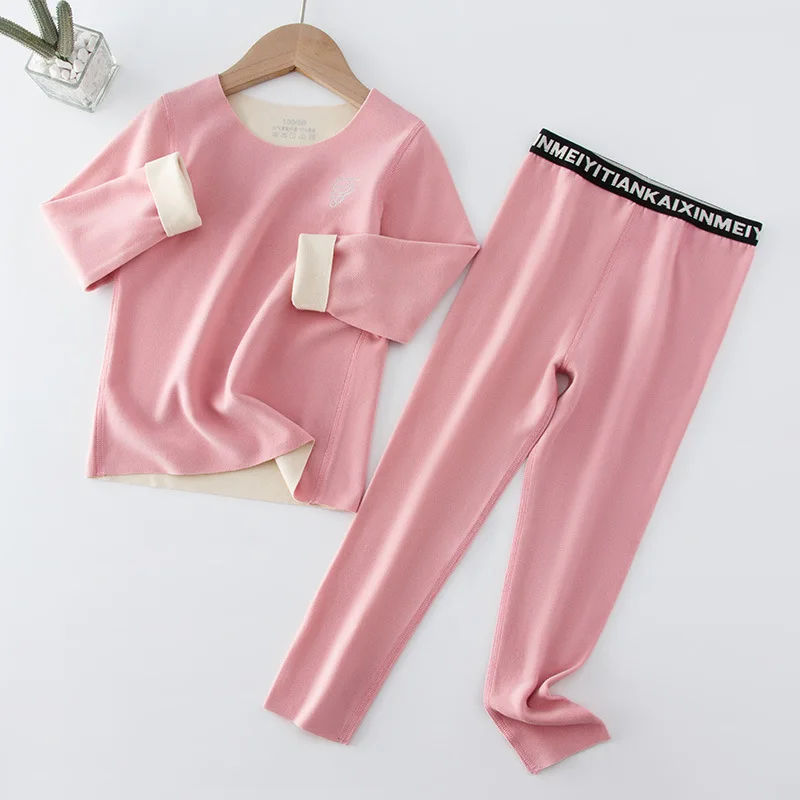 Children's Pajamas Set Autumn Baby Boy Girl Clothes Casual Sleepwear Set Kids Thermal Underwear Teenager Clothing Sets 8 12 14Y elegant pajama sets Sleepwear & Robes