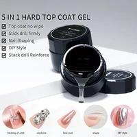 RSNAIL 5 IN 1 Japanese Hard Top Coat 15ml Rhinestones No Wipe Top Coat Efficient Function Adhesive Water Nail Art Gel DIY Design 1