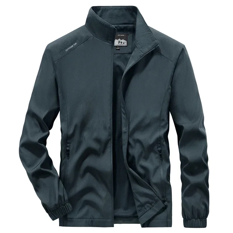 Men's Spring Autumn Lightweight Varsity Jacket Windbreaker Bomber Jacket Windproof Gym Sport Hiking Fishing Camping Coat Outwear 6