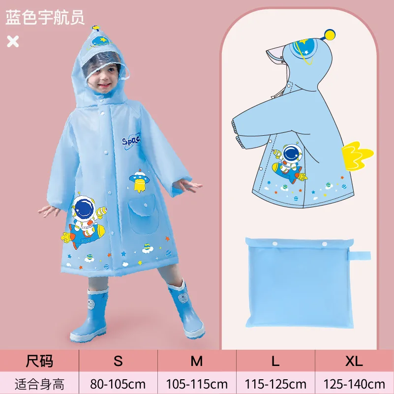 Cartoon Three-dimensional Children's Raincoat Large Brim Kindergarten Children's Raincoat EVA Girl