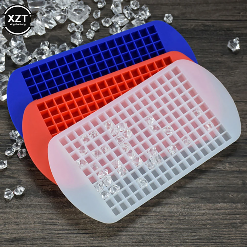 Red 160 Ice Cubes Frozen Mini Cube Silicone Ice Tray 100% Food Grade  Silicone