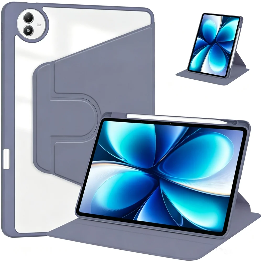 Enhanced Rotating Tablet Cover with Smart Stand and Pencil Slot