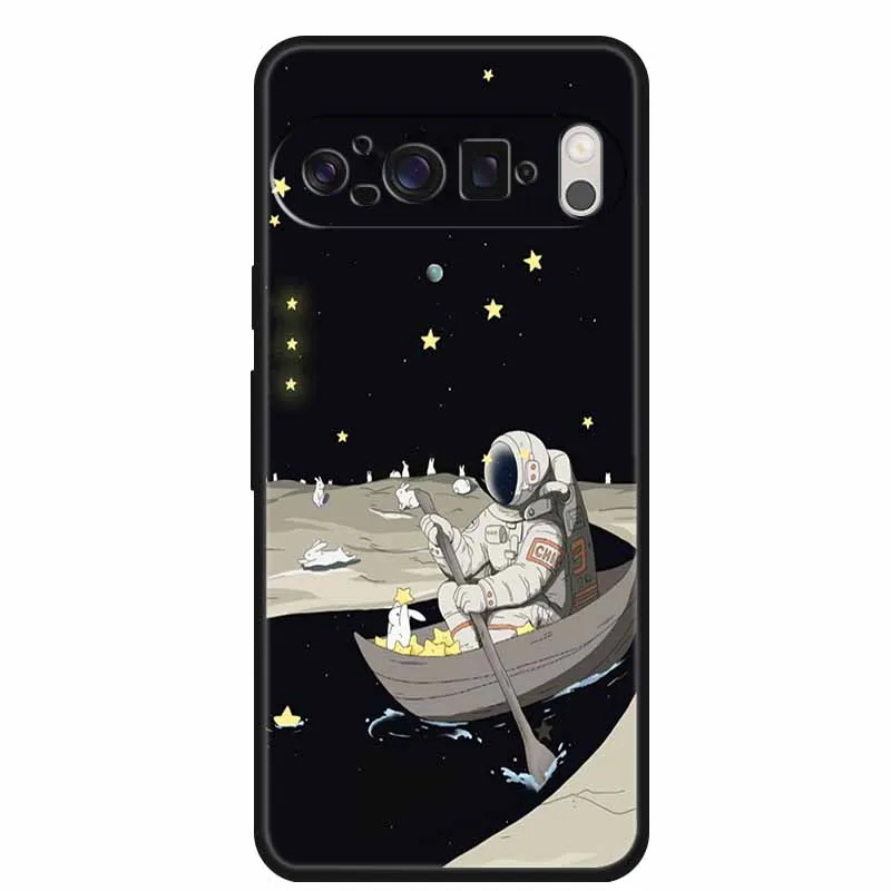 Space-Themed Soft Silicone TPU Phone Case - Astronaut Design
