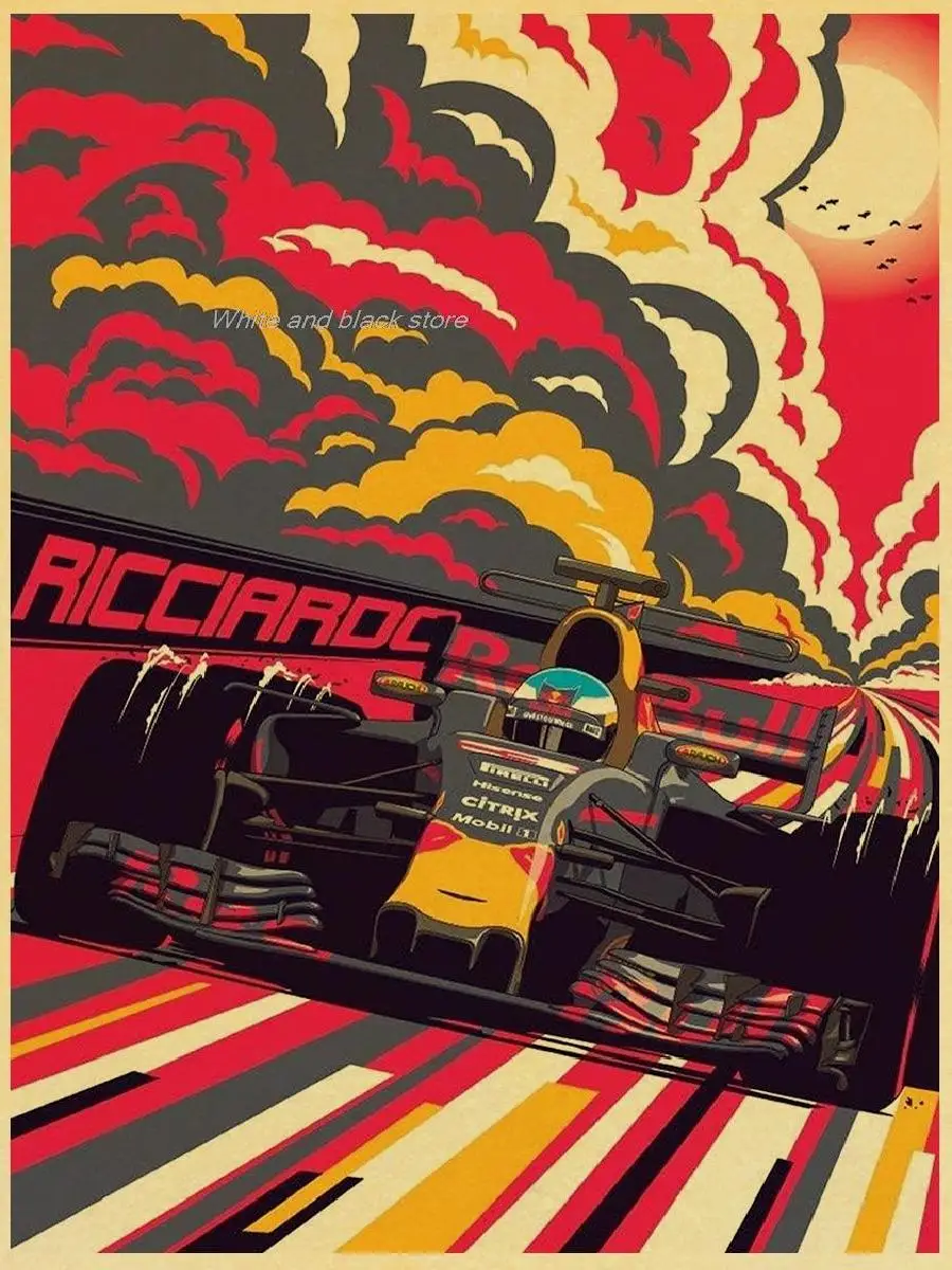 Rectangular Racing Posters Vintage Formula 1 Racing Car Posters – Slip Stream Design