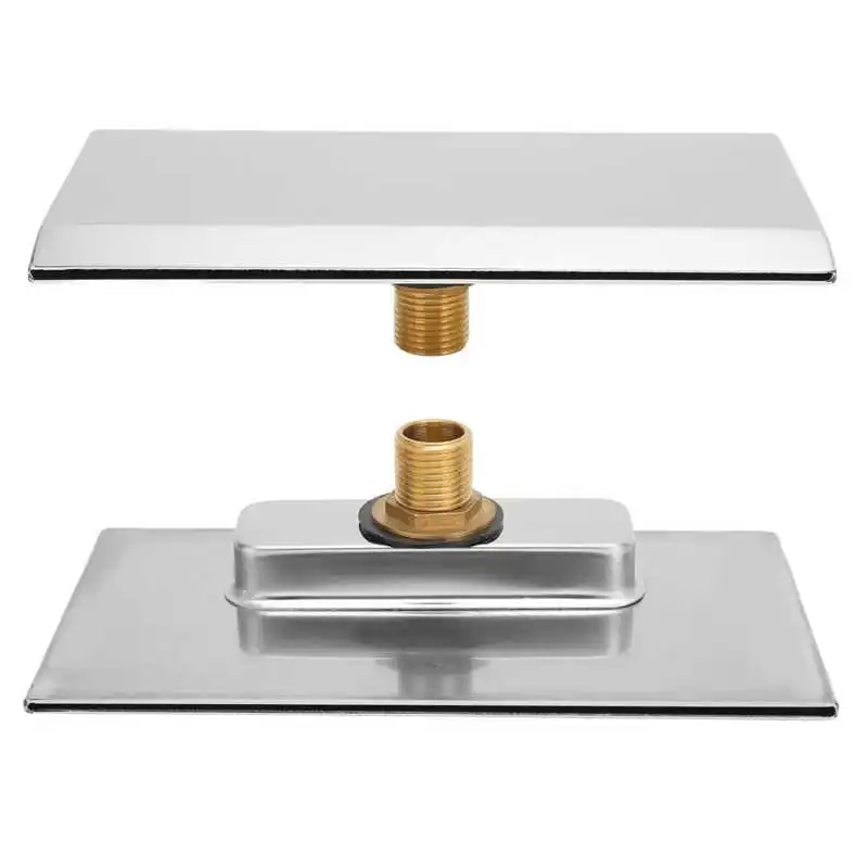 Waterfall Tub Spout G1/2 External Thread SPA Bathroom Pool Swimming Pool Silver Wall Mounted Waterfall Outlet Nozzle Tool