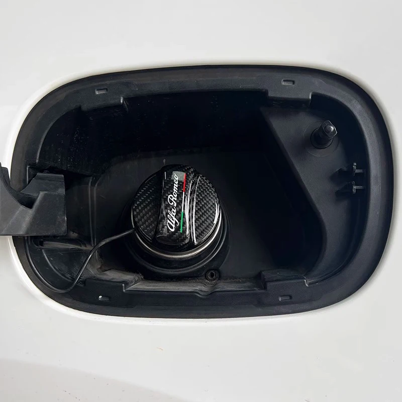 알파 로메오 4C 159 166 줄리아 줄리에타 156 GT용 자동차 카본 파이버 연료 탱크 캡 보호 커버 스티커 인테리어 액세서리