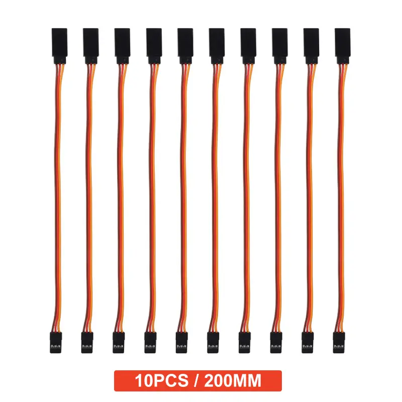 10PCS 100mm/150mm/200mm/300mm/500mm Servo Extension Lead Wire Cable for RC Drone Futaba JR Male to Female 10cm 30cm 50cm 100cm image 11