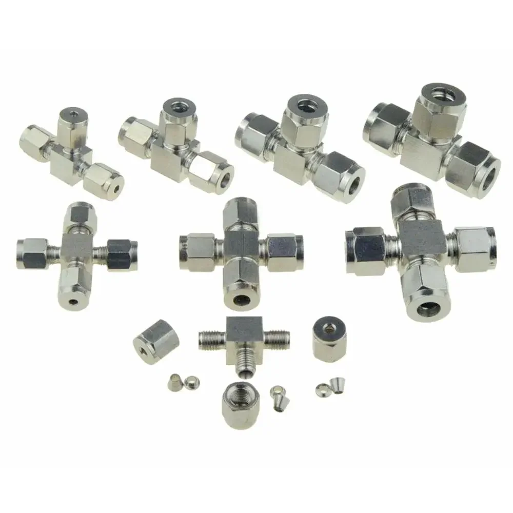 SUS 304 Compression Ferrule Pipe Fitting 6mm 8 10 12mm Conversion Adapter 1/4 1/2 Tube Stainless Steel Coupler Connector YDF-LOK hose pipe fitting pipe fitting water pipe fitting