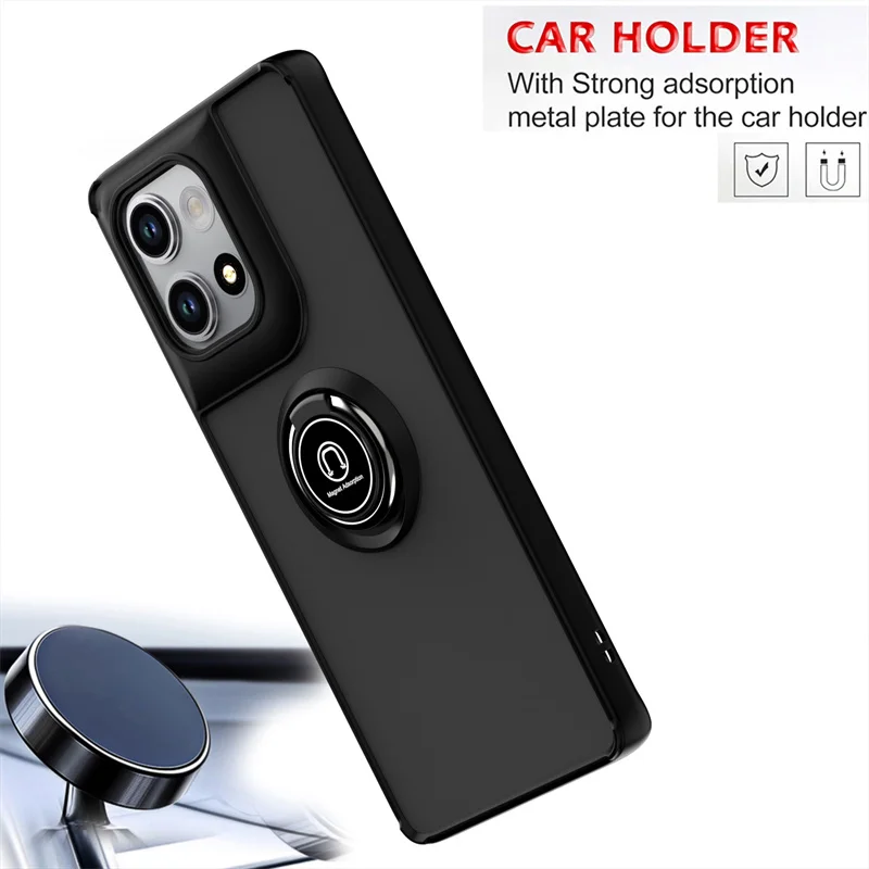 Armor Matte Shockproof Case with Magnetic Ring Holder and Stand