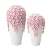 Ceramic Vase Embossed Three-dimensional Flower Pink Flower Vase Porcelain Handicraft Decoration Desktop Flower Arrangement 6