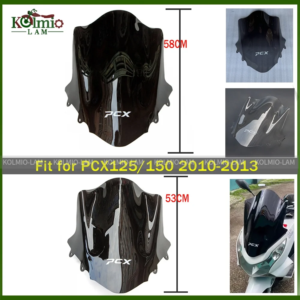 Fit For HONDA PCX125 PCX150 Motorcycle Windshield Windscreen PCX Black Clear Gray Color