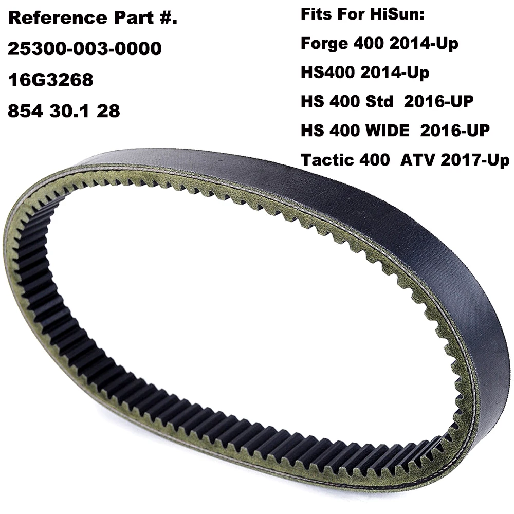 Drive Belt CVT-Clutch Belt For HiSun HS400 Forge 400 Tactic 400 2014-Up Coleman Outfitter 400 Replaces OEM 25300-003-0000 854mm cvt drive belt for coleman outfitter 500 700 trail tamer 550 rural king rk 450 550 750 msu qlink axis forge rkx sector strike