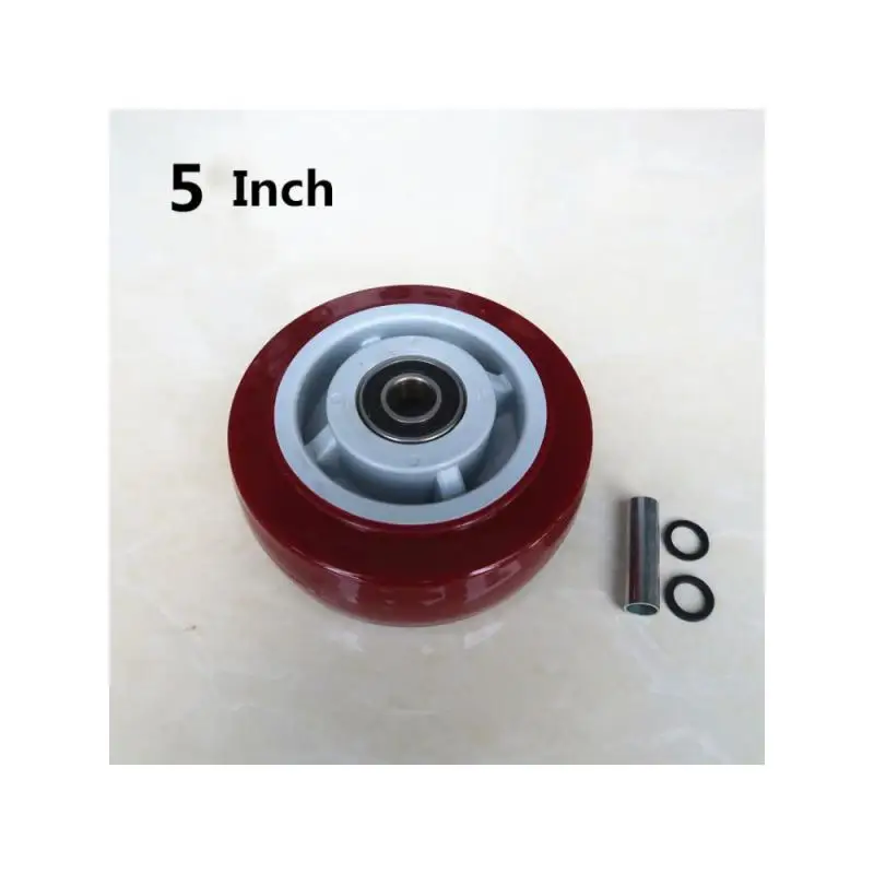 1 Pc 5 Inch Caster Red Medium Heavy Duty Single Wheel Piece Hand