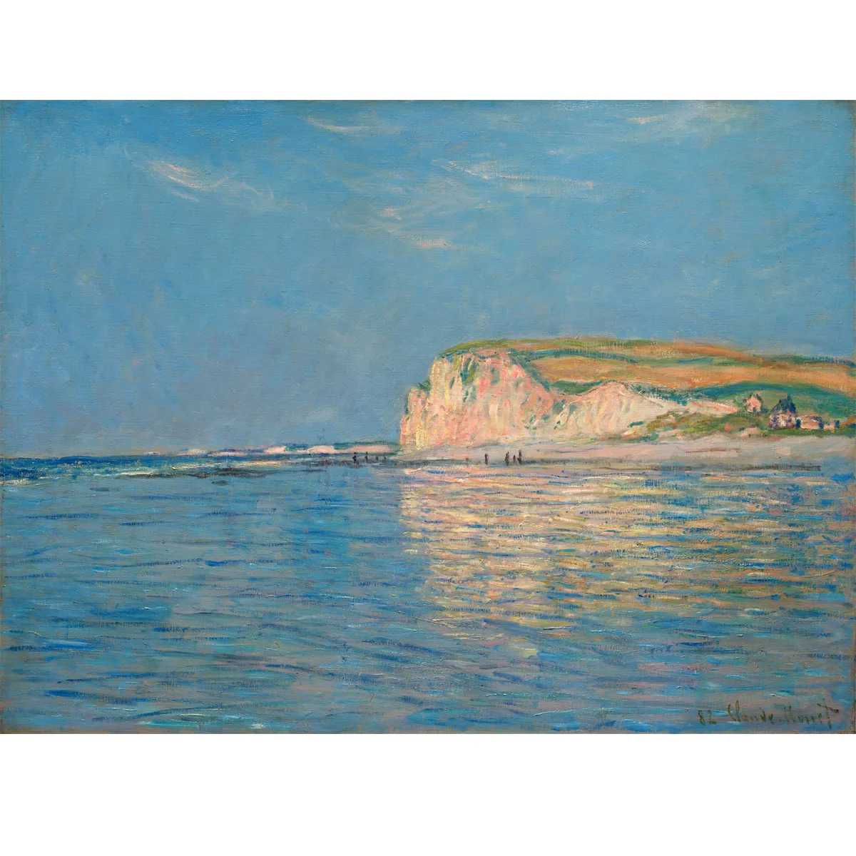 

Hand painted high quality reproduction of Low Tide at Pourville by Claude Monet Seascape oil painting Marina scenery Wall decor