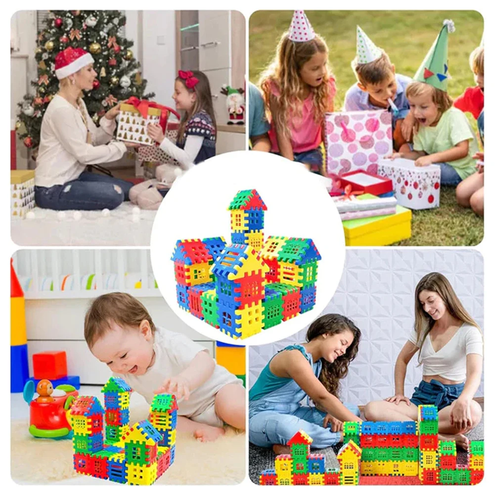 Waffles Interlocking Building Blocks Toy Durable Early Educational Puzzle Toy Gift For Birthday images - 6