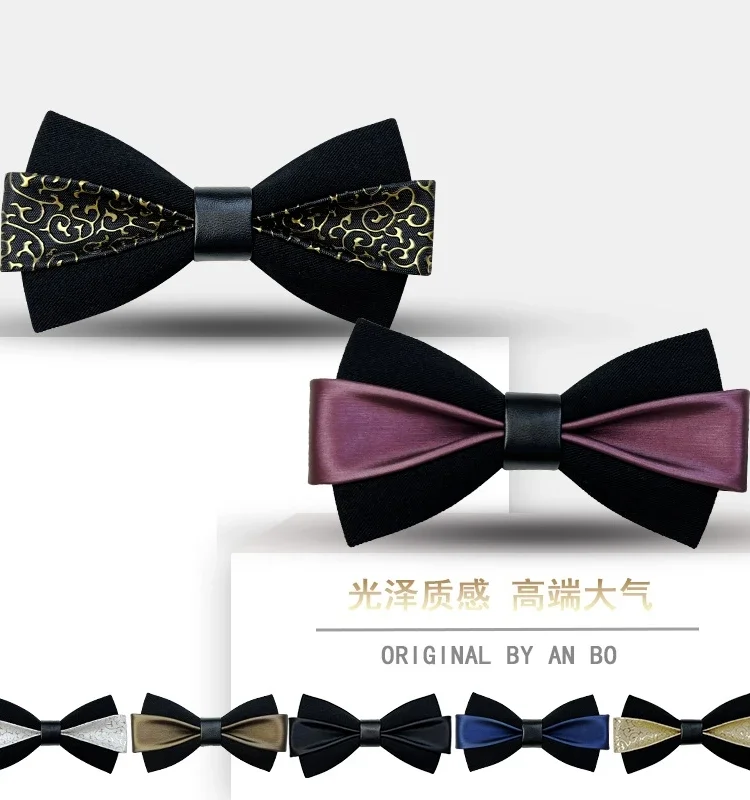 

Groom Wedding Best Man Brotherhood Dress Shirt High quality Bow Gold