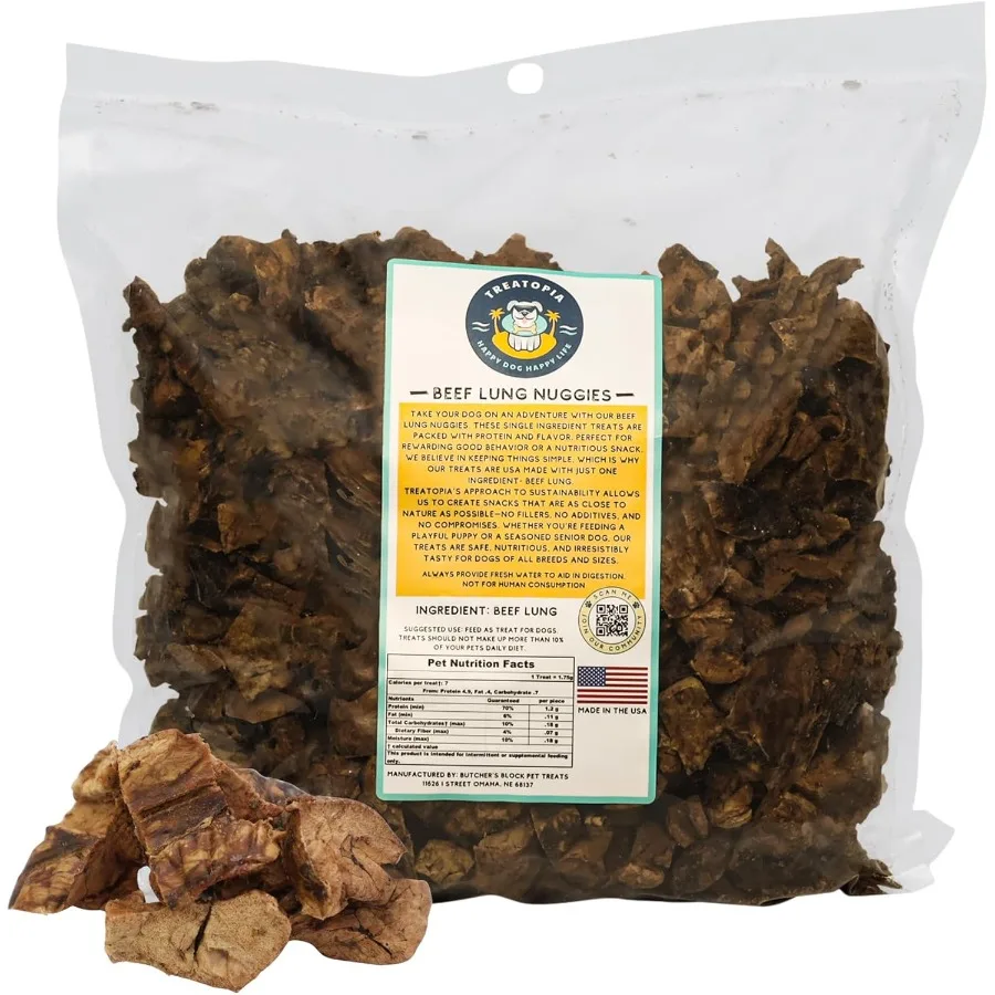 Natural High Protein Beef Lung Dog Treats