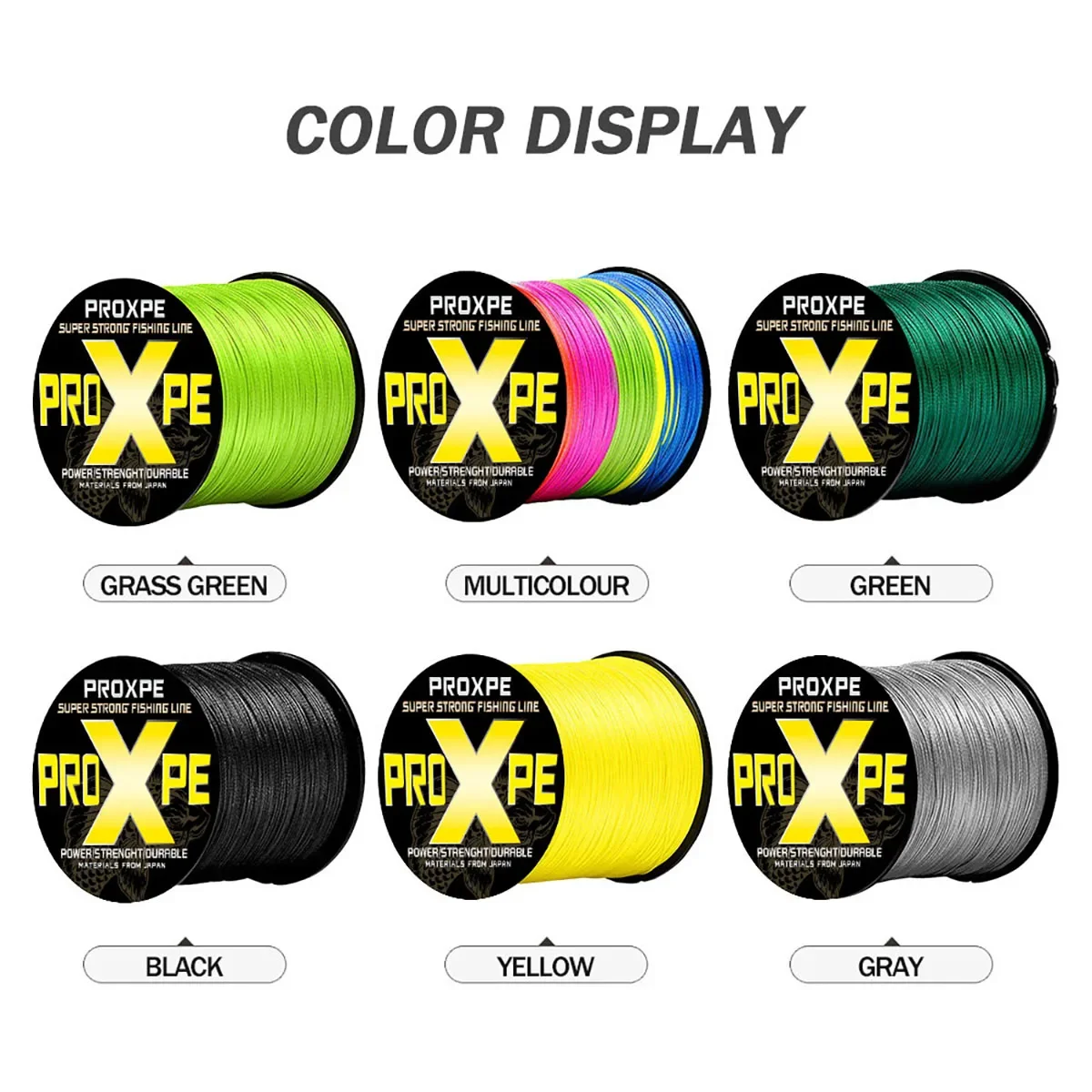 Fishing Line Fishing Tackle PROXPE 4 Strands Multifilament Braideds PE Fishing Line 100M 300M 500M Japan Smooth Carp Wire Pesca Strong 4X Weave Lines