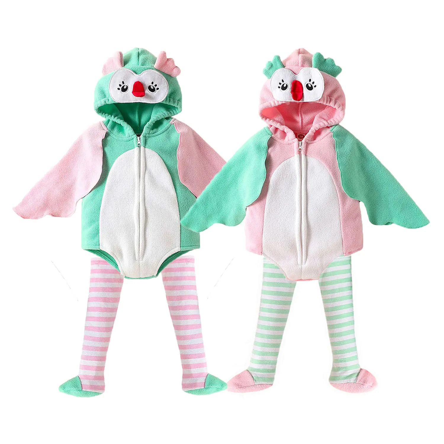 0-24M Unisex Baby Animal Costume Winter Autumn Hooded Romper Halloween Cosplay Jumpsuit Outfits Owl Outfits