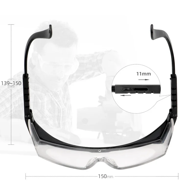 1/2Pcs Anti-Splash Eye Protection Lab Goggles Work Safety Glasses Protective Industrial Wind Dust Proof Goggles Cycling Glasses